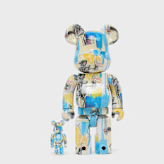 Medicom Bearbrick Jean Michel Basquiat #12 400% & 100% multi-colour