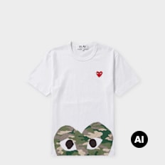 Comme des Garcons Play T-Shirt Red Emblem wit