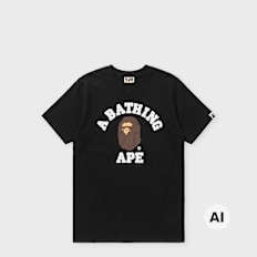 A Bathing Ape College Tee white schwarz