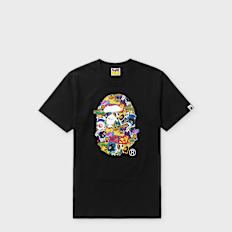 A Bathing Ape Sticker Pack Ape Head Tee black