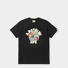 A Bathing Ape Colorful 3D Graphic College Tee schwarz