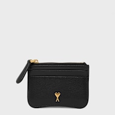 AMI PARIS Paris Zipped Card Holder schwarz