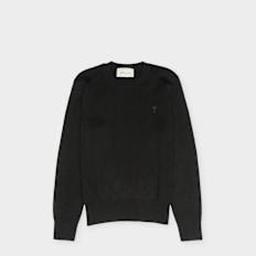 AMI PARIS Crewneck Sweater With ADC zwart