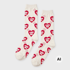HUMAN MADE Heart Socks wit