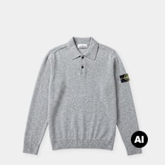 Stone Island LS Polo grau