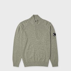 C. P. Company Lambswool GRS Half Zip Sweater Beige