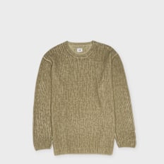 C. P. Company Knitwear Crew Neck In Cotton Chenille Beige