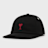 AMI PARIS Red Ami De Coeur Embroidery Cap black