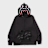 A Bathing Ape Color Camo Shark Full Zip Double Hoodie schwarz