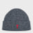 AMI PARIS Beanie Red Ami De Coeur Logo grau
