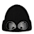 C. P. Company Extra Fine Merino Wool Goggle Beanie Schwarz