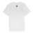 Comme des Garcons Play Small Red Heart Neck T-Shirt White white