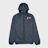 Comme des Garcons Play K-Way Full Zip Jacket Red Emblem blau