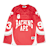 A Bathing Ape Line Camo Jacquard Logo Relaxed Fit Ice Hockey Jersey rot