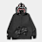 A Bathing Ape Color Camo Shark Full Zip Double Hoodie black
