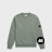 C. P. Company Brushed And Emerized Diagonal Fleece Crewneck grün