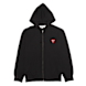 Comme des Garcons Play Play Two Heart Hooded Zip Sweatshirt schwarz 55903 1