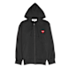 Comme des Garcons Play Play Red Heart Hooded Zip Sweatshirt schwarz 58445 1