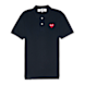 Comme des Garcons Play Play Polo Shirt Red Heart blue 73057 1
