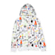A Bathing Ape Hand Draw Pattern Shark Zip Hoodie  M wit 83803 1