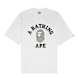 A Bathing Ape Sta Houndstooth College Relaxed Fit Tee M white 85290 1