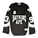 A Bathing Ape&nbsp; Line Camo Jacquard Logo Relaxed Fit Ice Hockey Jersey noir 92425 1