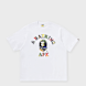 A Bathing Ape Multi Logo College Relaxed Fit Tee Weiss 99514 1