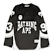A Bathing Ape&nbsp; Line Camo Jacquard Logo Relaxed Fit Ice Hockey Jersey noir 92425 1