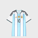 adidas Originals Argentina 26 Home Replica Jersey (Messi) bleu 93223 1