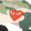 Comme des Garcons Play&nbsp; Camouflage T-Shirt blanc 51237 5
