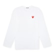 Comme des Garcons Play Red Heart Longsleeve weiß 53558 1