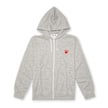 Comme des Garcons Play Play Red Heart Hooded Zip Sweatshirt grey 55047 1