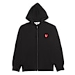 Comme des Garcons Play Play Two Heart Hooded Zip Sweatshirt noir 55903 1