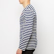 Comme des Garcons Play Play Red Heart Striped Long Sleeve T-Shirt blue 57212 3