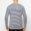 Comme des Garcons Play&nbsp; Play Red Heart Striped Long Sleeve T-Shirt bleu 57212 4