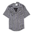 Opening Ceremony Stripes Asym. S/S Shirt cobalt chocolate blue 59785 1