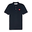 Comme des Garcons Play Play Polo Shirt Red Heart blue 73057 1