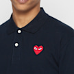 Comme des Garcons Play Play Polo Shirt Red Heart blue 73057 5
