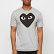 Comme des Garcons Play&nbsp; Mens T-Shirt Short Sleeve Knit gris 75572 2