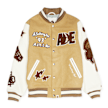 A Bathing Ape Multi Motif Varsity Jacket beige 80203 1