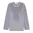 Comme des Garcons Play&nbsp; x The Artist Invader Striped Longsleeve T-Shirt bleu 81356 1