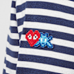 Comme des Garcons Play x The Artist Invader Striped Longsleeve T-Shirt bleu 81356 6