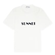 Sunnei Light Jersey Classic T-Shirt Big Logo Embroidered weiß 83623 1