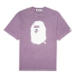 A Bathing Ape Spray Ape Head Garmint Dyed Tee M purple 83779 1