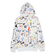A Bathing Ape Hand Draw Pattern Shark Pullover Hoodie multi-colour 83784 1