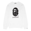 A Bathing Ape Hand Draw Ape Head Crewneck white 83793 1