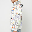 A Bathing Ape Hand Draw Pattern Shark Zip Hoodie  M white 83803 3