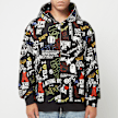A Bathing Ape Hand Draw Pattern Shark Zip Hoodie M schwarz 83805 2