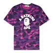 A Bathing Ape Color Camo College Tee purple 84416 1
