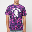 A Bathing Ape Color Camo College Tee purple 84416 2